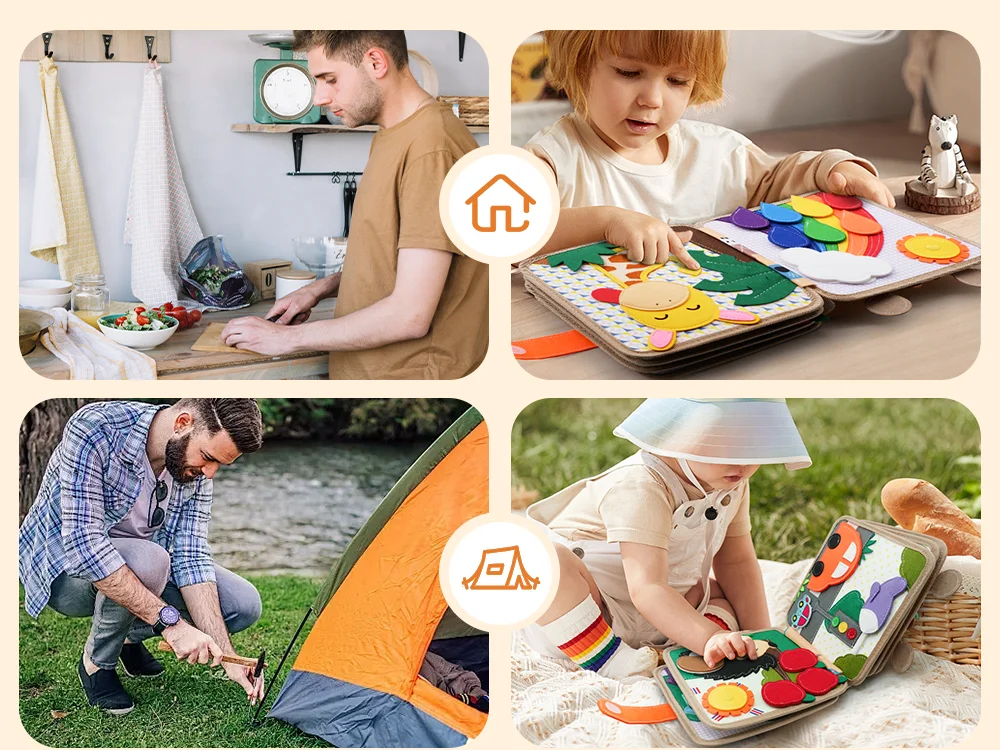Baby Spielzeug Weiche 3D Tuch Buch Erste Buch Montessori Infant Frühen farbe Kognitive Pädagogisches Spielzeug Lernen Grundlegende Leben Fähigkeiten Spielzeug – Detail 11