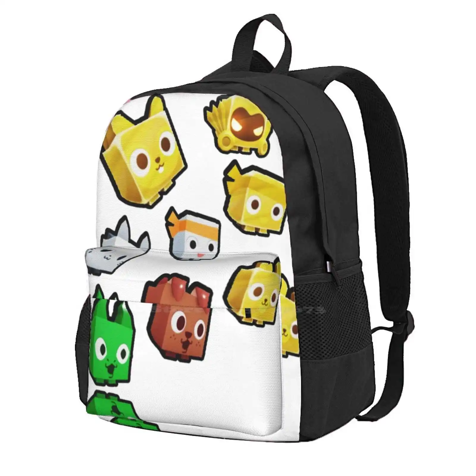 

Pet Simulator Characters Backpack For Student School Laptop Travel Bag Mining Simulator Gamer Bee Swarm Simulator Obby Bloxburg