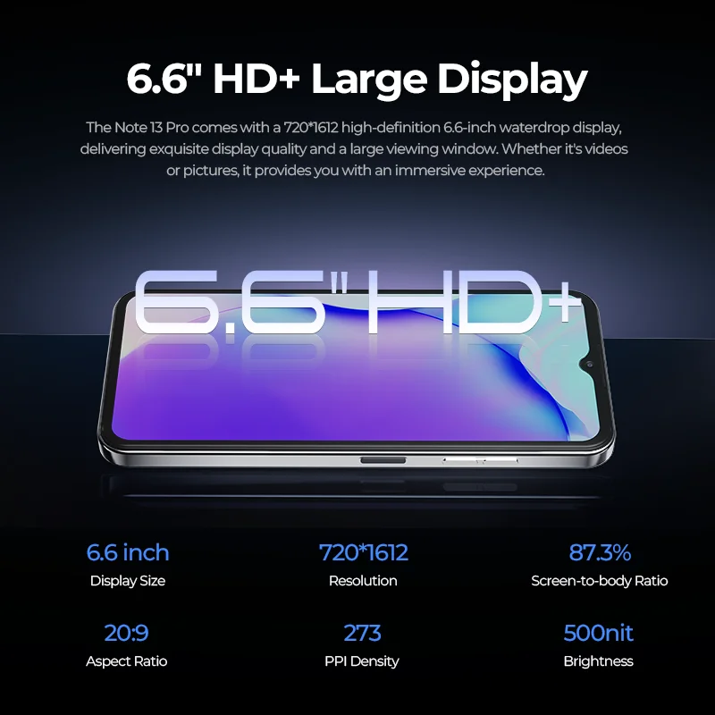 HOTWAV Note 13 Pro 4G Android 13 الهاتف المحمول 6.6 بوصة HD + 90 هرتز 8 جيجابايت 256 جيجابايت 50 ميجابكسل كاميرا الهاتف الذكي بطارية 5160 مللي أمبير في الساعة الهاتف المحمول