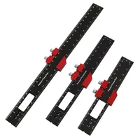 Woodworking Ruler Pocket Ruler Layout Tool Aluminum Alloy Ruler With Slide Stop 160MM，200MM，300MM Red，Black