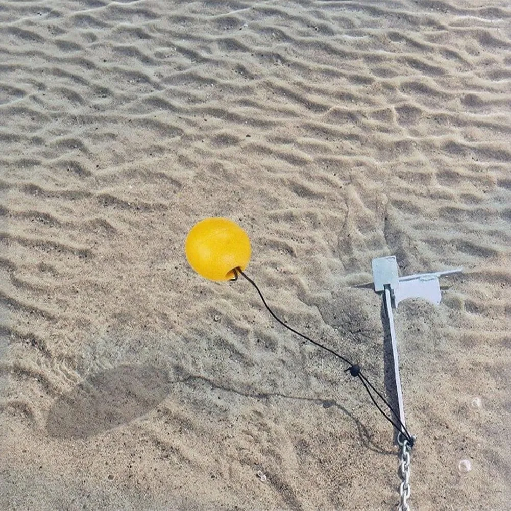 10x10cm Yellow Black PVC Foam Buoy Float for Anchor Position Marking with 1.3 m Bungee Cord and Rust Proof Clip