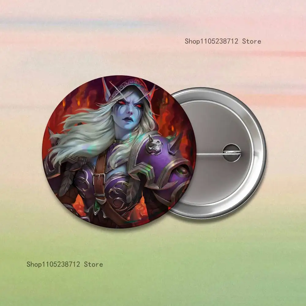 عوالم W-Warcrafts لعبة دبابيس ظهره الملابس والمجوهرات والاكسسوارات الكرتون جولة بروش زر شارة المشجعين جمع الهدايا #6