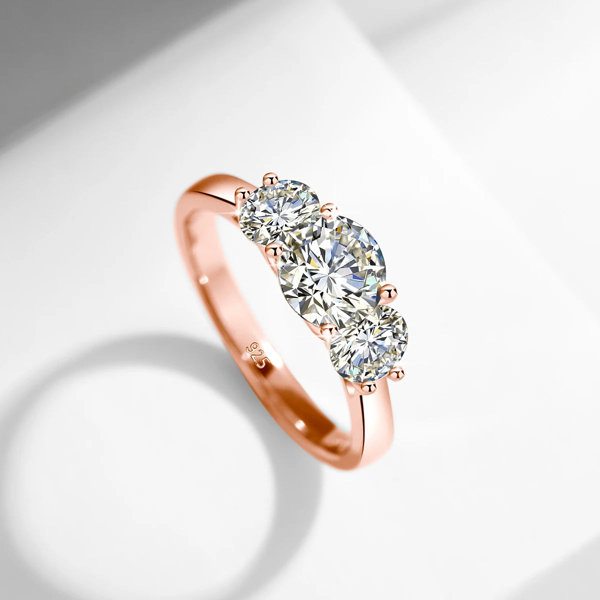 Gelbgold-Moissanit-Ringe für Frauen, insgesamt 2 Karat, D-Farbe, VVS1, Ewigkeits-Verlobungsschmuck mit Zertifikat, originelles Trendgeschenk – Detail 7