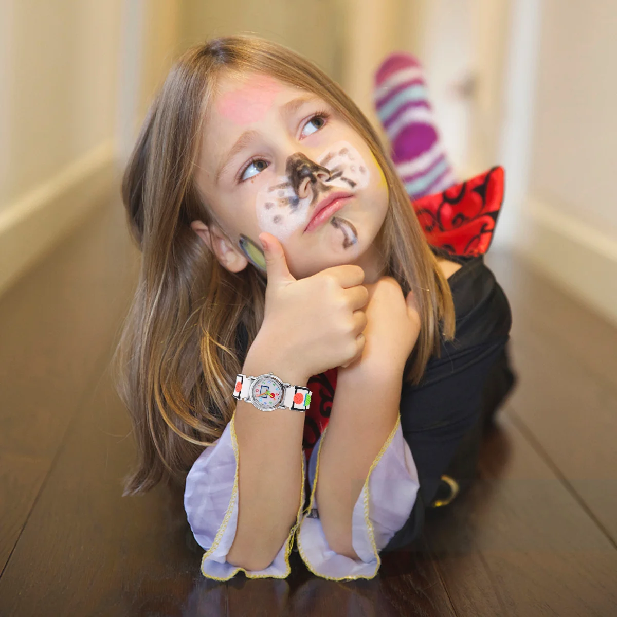 ساعة أطفال ثلاثية الأبعاد بتصميم كرة السلة بنمط كرتوني، ساعة يد مريحة وخفيفة الوزن للأطفال لتعلم الوقت #5