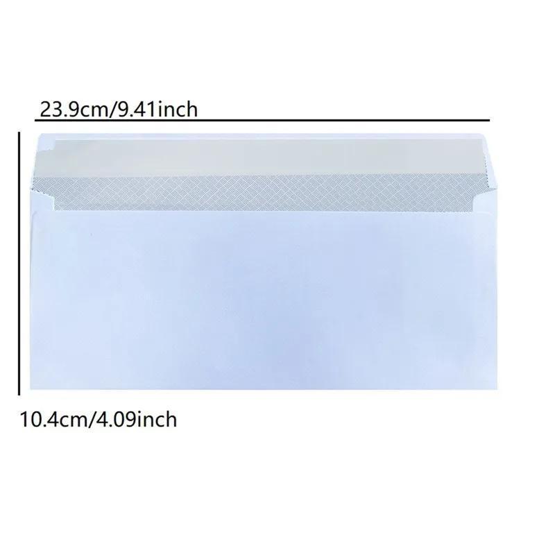 ซองจดหมายสีขาวแบบไม่มีหน้าต่าง 10-100 ชิ้น ซองจดหมายธุรกิจแบบปลอดภัย ใส่กระดาษ A4 ได้ ซองจดหมายสำหรับใบเสร็จ ใบแจ้งหนี้ ซองปิดผนึกเอง ซองกาวในตัว