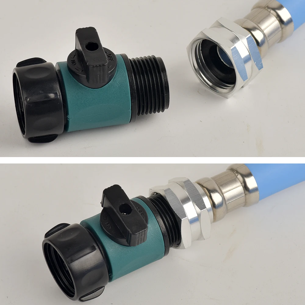 1/2\'\' 3/4\'\' 1\'\' Tap Hose Quick Connecter Valve Nipple OD16mm 20mm 32mm Garden Hose Waterstop Fittings Watering Gun Adapter