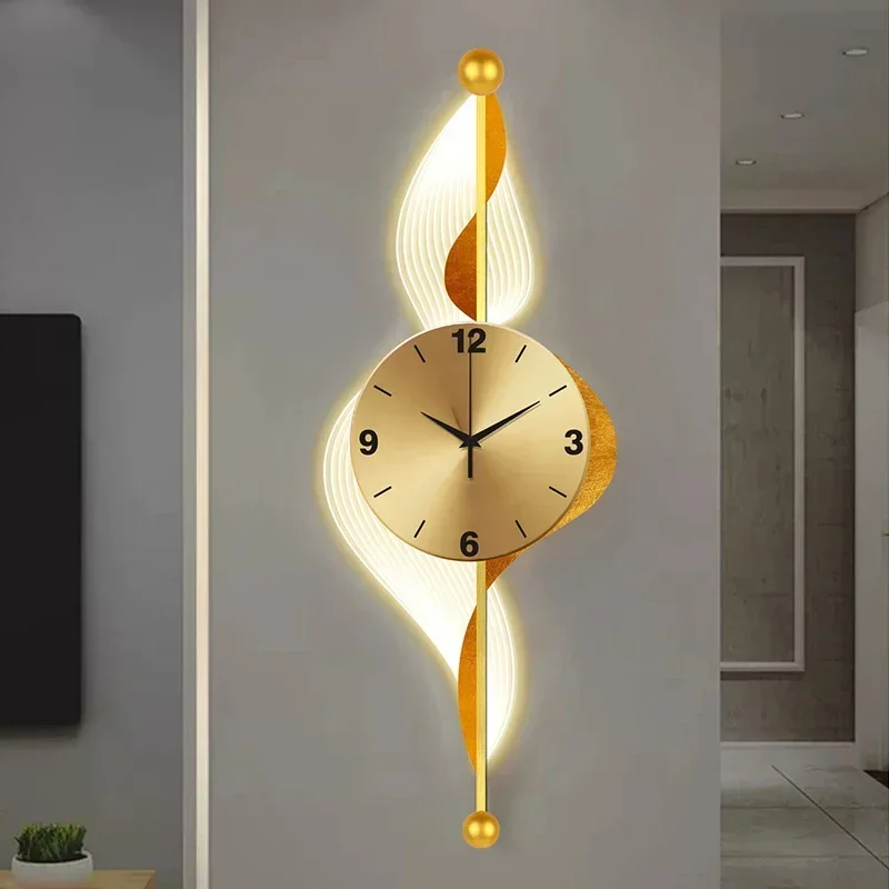 Silent  Mechanism Wall Clocks Elegant Large Living Room Wall Clock Modern Home Interior Decoration Clock Led Digital Clocks