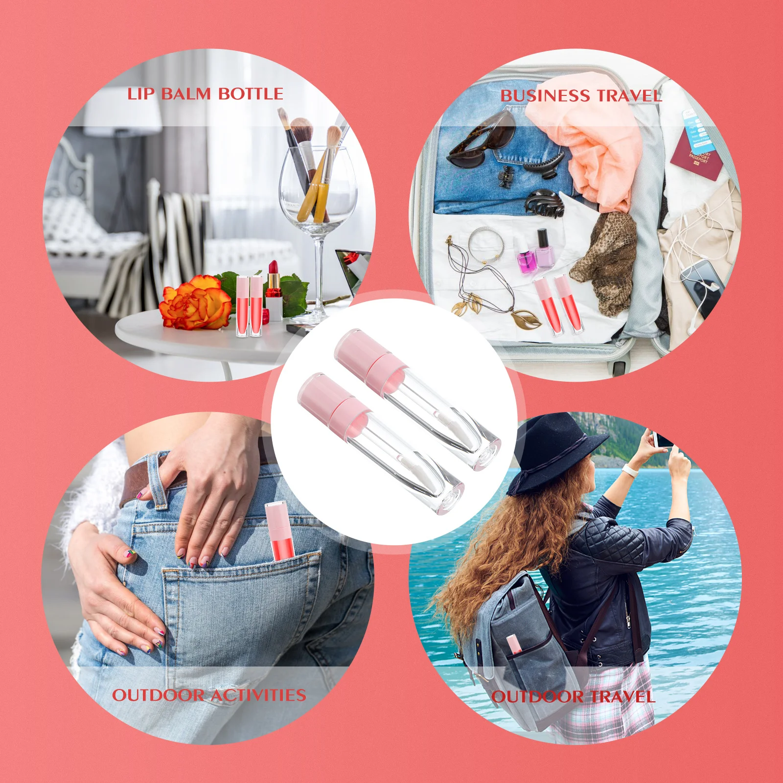 10 Stuks Lege Lipgloss Containers Ronde Buis Voor Handgemaakte Lippenbalsem Monsters Draagbare Lekvrije Make-Up Tas Vriendelijke Sub Flessen