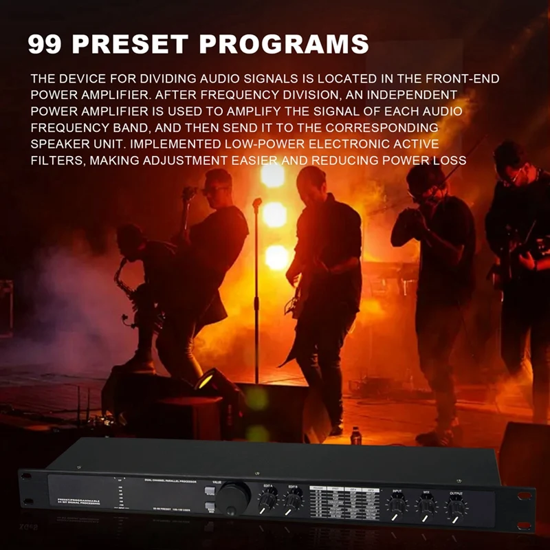 Professional Digital Reverberation Multi Effect DSP Processor Audio Processor Equalizer