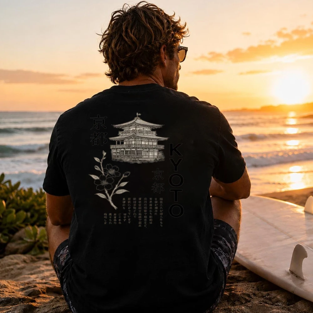 Japanese Style Hokkaido Wave Graphic T-shirts Men Women Harajuku Fashion Vintage T Shirts Cotton Popular Breathable Tops Gifts