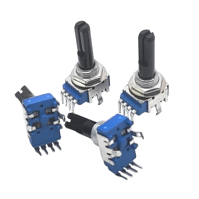 1pc RK11 10K 4Pin DDJ400 Pioneer DJ With Click Center Midpoint Mixer Potentiometer B103 503 B10K 50K Half Shaft Length 23MM
