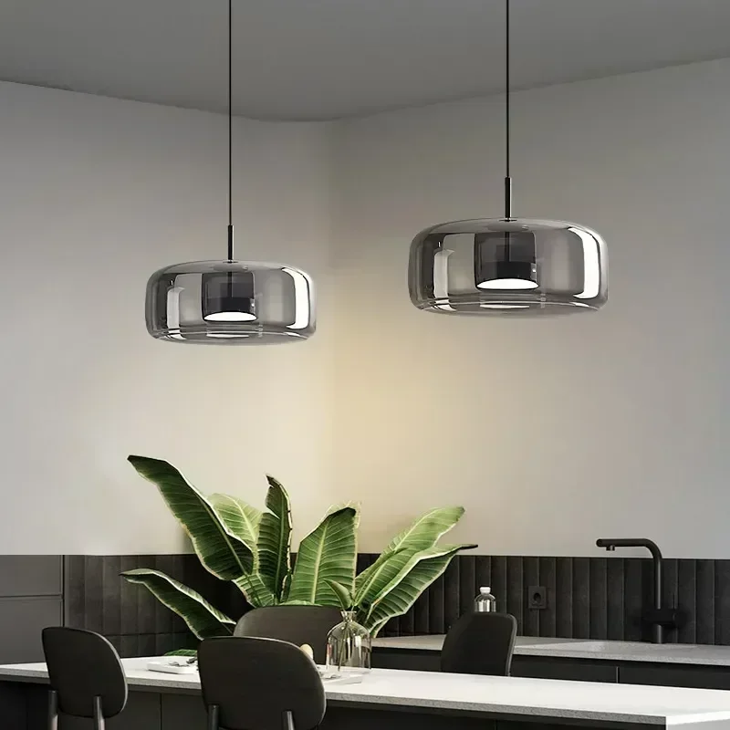 زجاج حديث قلادة ضوء الفاخرة ديكو الشمال Led تركيبات إضاءة معلقة الحديثة الإنارة تعليق مصباح