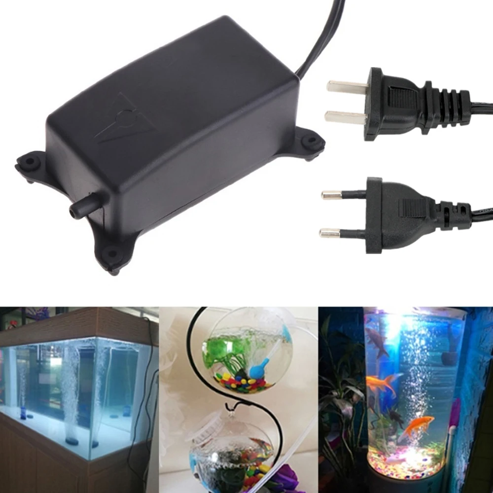 Silent Aquarium Air Pump Fish Tank Oxygen Pump Noiseless Oxygen Increasing Pump with EU Plug 220-240V