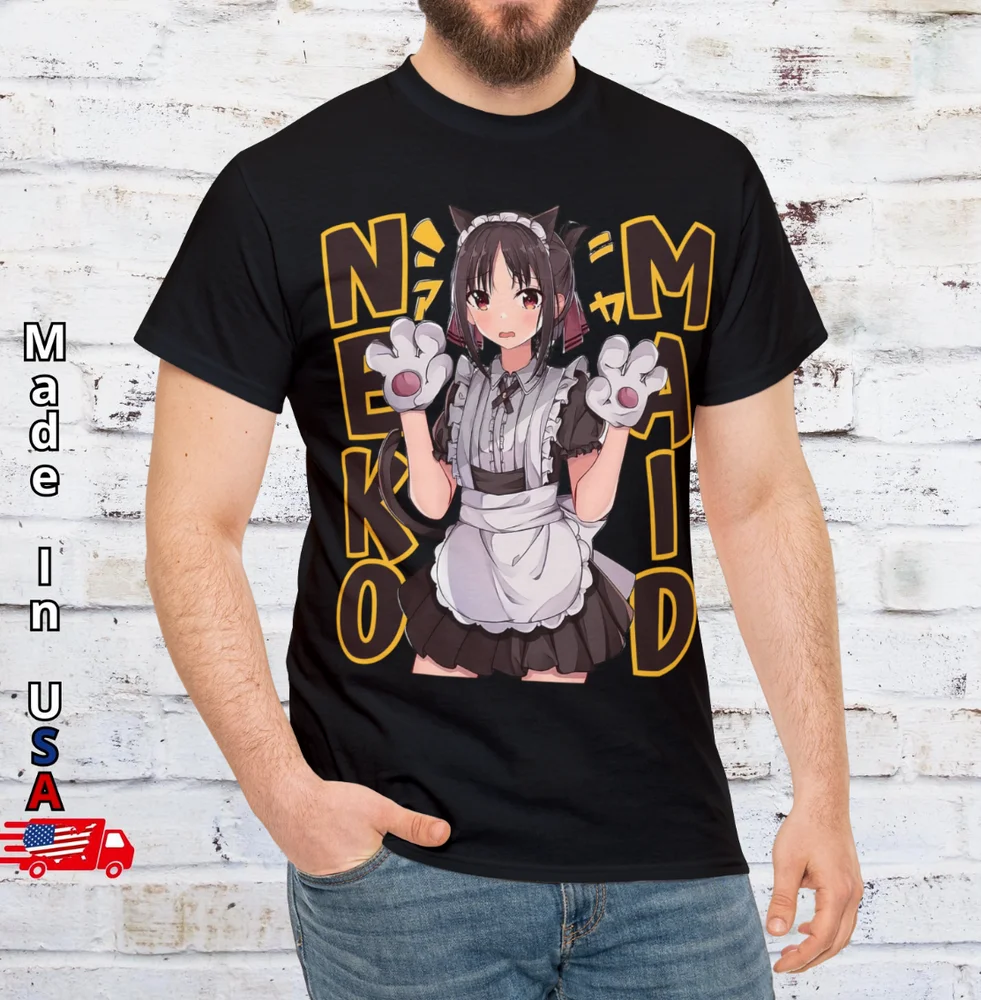 Waifu Girl Kaguya Sama T Shirt Ecchi Kawaii Maid Anime Cute Manga Japanese Tee