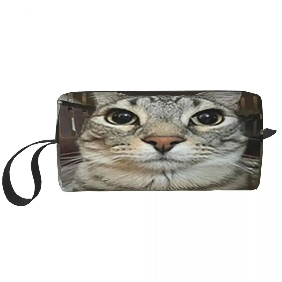 Cat Looking Directly At You Pencil Cases Large Storage Pen Bags Pen Box Pencil Pouch For Boys Girl Student Stationery Makeup Bag