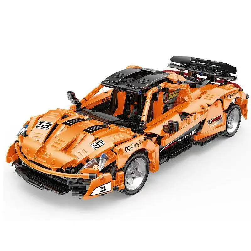 Qc004 corrida esporte retro rally carro 1:10moc blocos de construção técnicos montagem tijolos modelo brinquedos para crianças presente natal