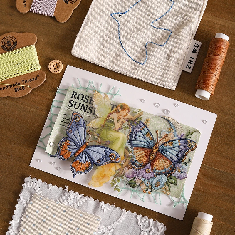 Butterfly & Floral Journal Stickers, Collage Supplies for Albums & Greeting Cards, Multi‑Scene Decor Accessories