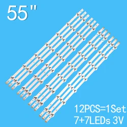 12PCS 3V 7+7 LAMP For NEW 6916L-1629A 55 