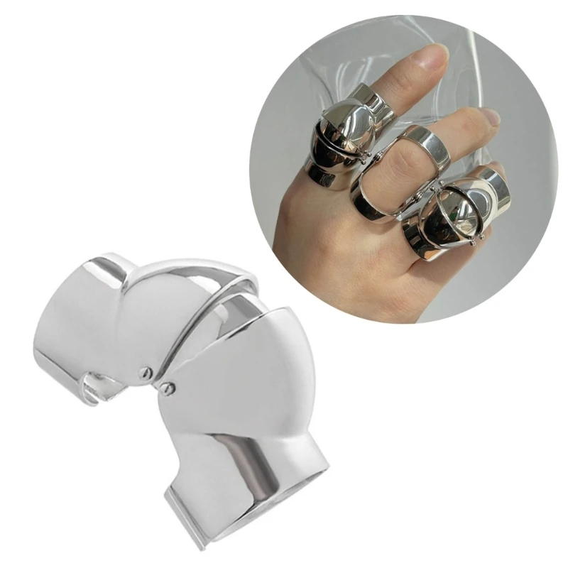 Gothic Hinge Activity Ring Halloween Role-playing Clothing Accessories Jewelry C1FC