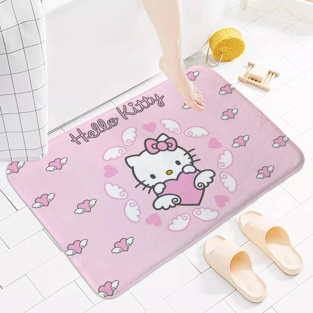 Bath Mat Rug Bathroom Foot Mat Non-slip Mat Small Floor Mats Door Mat Hello Kitty Rugs Carpets Kitchen Carpet Doormat Entrance