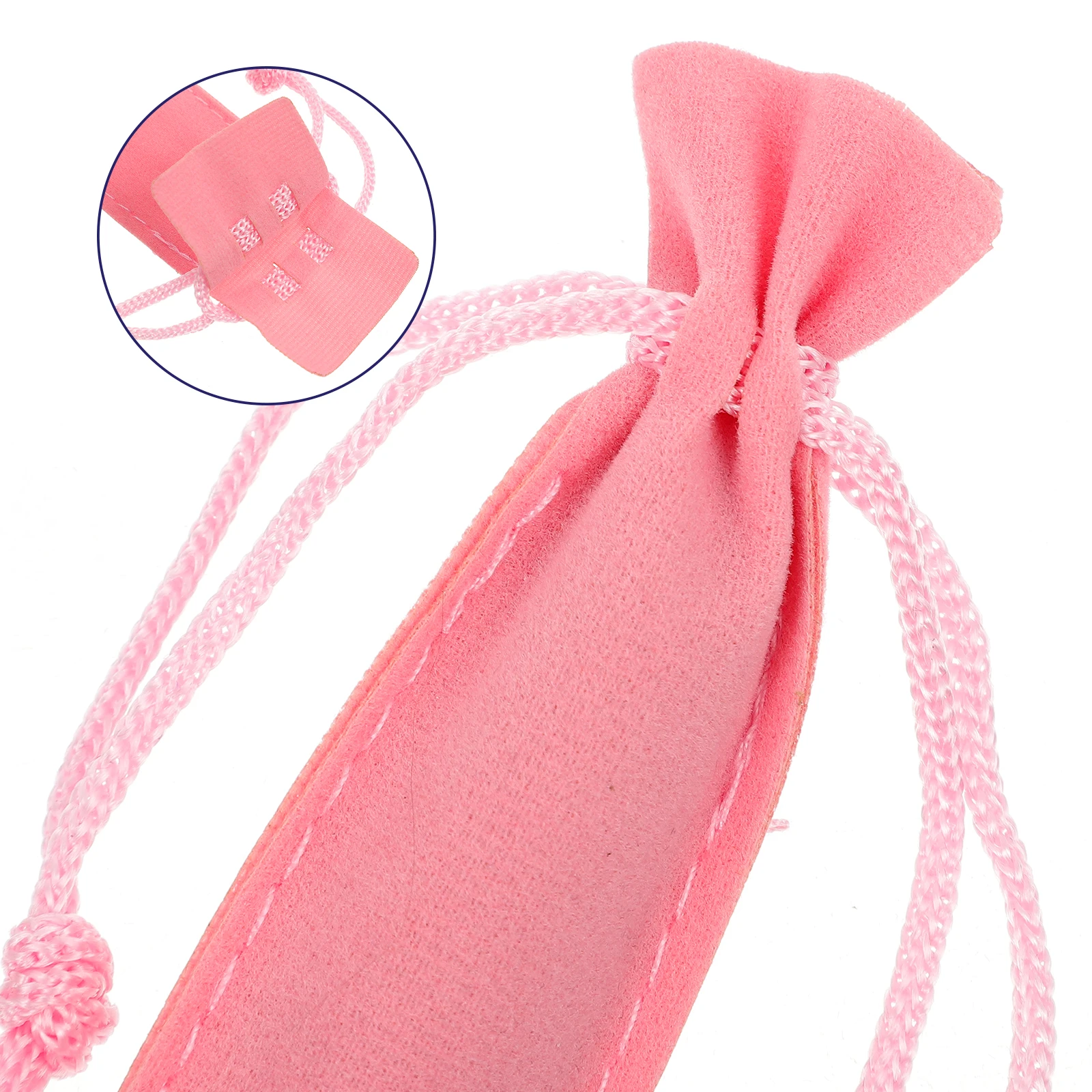 

20pcs Drawstring Bag Flannel Case Storage Gift Home Office Supplies Student Flannel Pen Case Pen Sleeve Protective