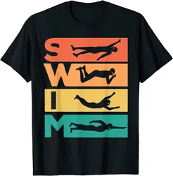 Retro Vintage Swimming Gift For Swimmers T-Shirt