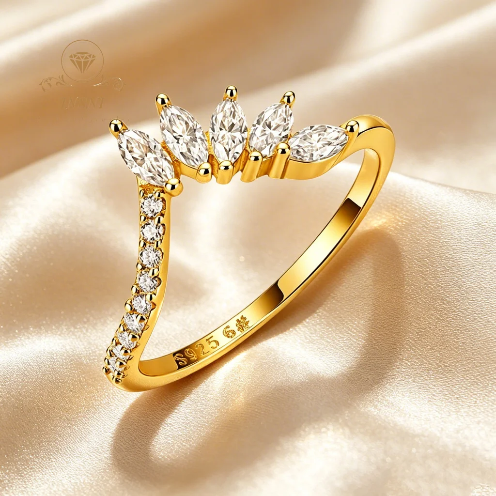 s925-sterling-silver-horse-eye-moissanite-v-shaped-crown-ring-affordable-light-luxury-jewelry-closed-silver-ring-women-gift