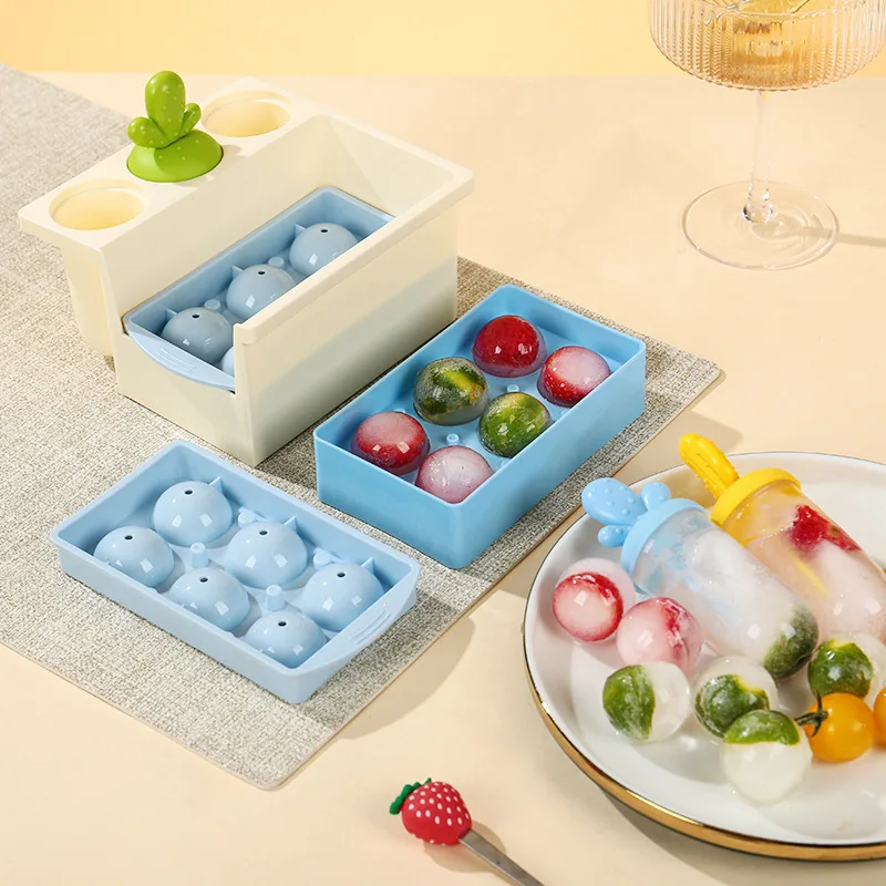 

2 Pcs Cactus Popsicle Ice Ball Combination Mold Frozen Popsicle Frozen Ice Ball mold Frozen Ice Cream