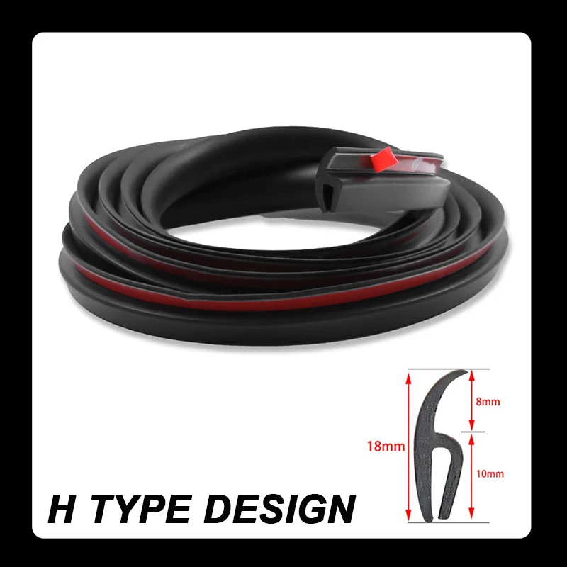 SEAMETAL Front Windshield Car Sealing Strip h Type 2m Car Roof Window Edge Seal Protector Waterproof Windproof Strips Gap Filler image 2