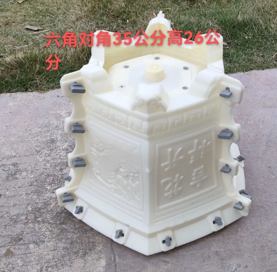 

New hexagonal bottom grouted concrete cement planter making mold