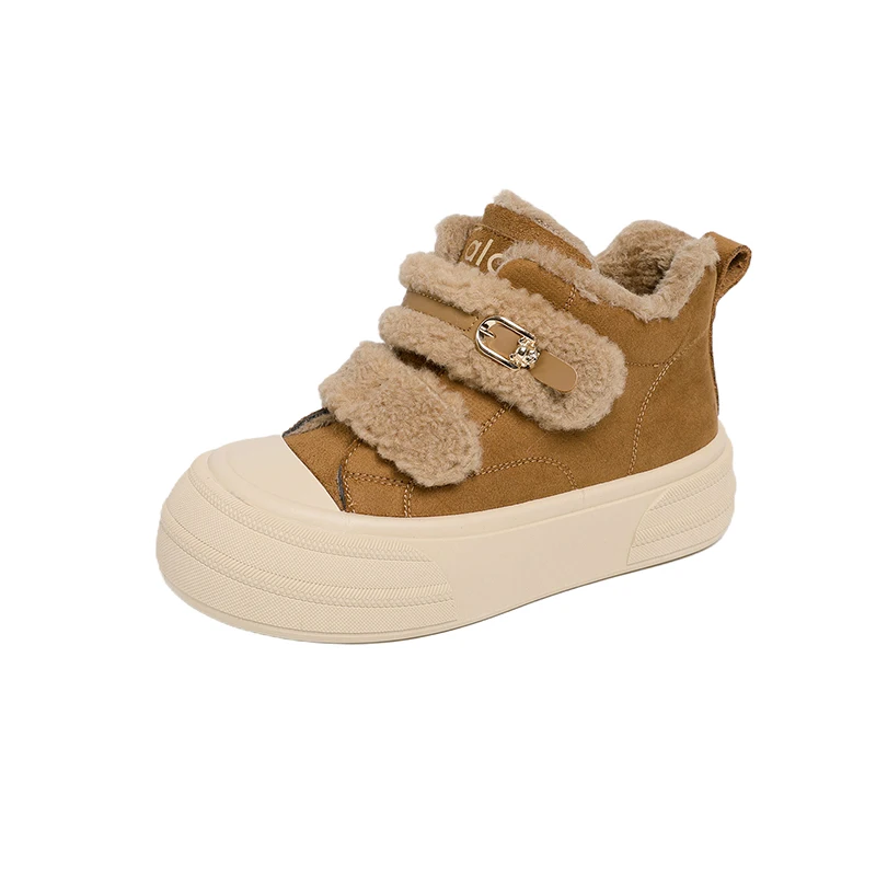 

New Women'S Snow Boots With Fleece, Warm Fashionable Thick-Soled Casual Women'S Boots, Outdoor Sports Women'S Shoes