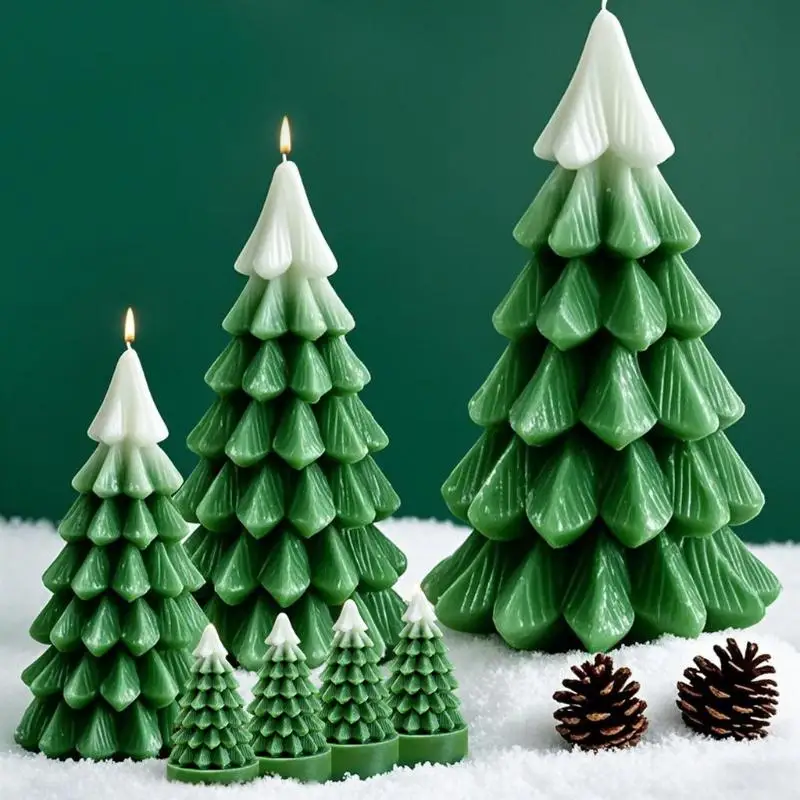 

DIY Mini Christmas Tree Silicone Mold Handmade Aroma Candle Plaster Resin Ornaments Molds Soap Candle Making Supplies