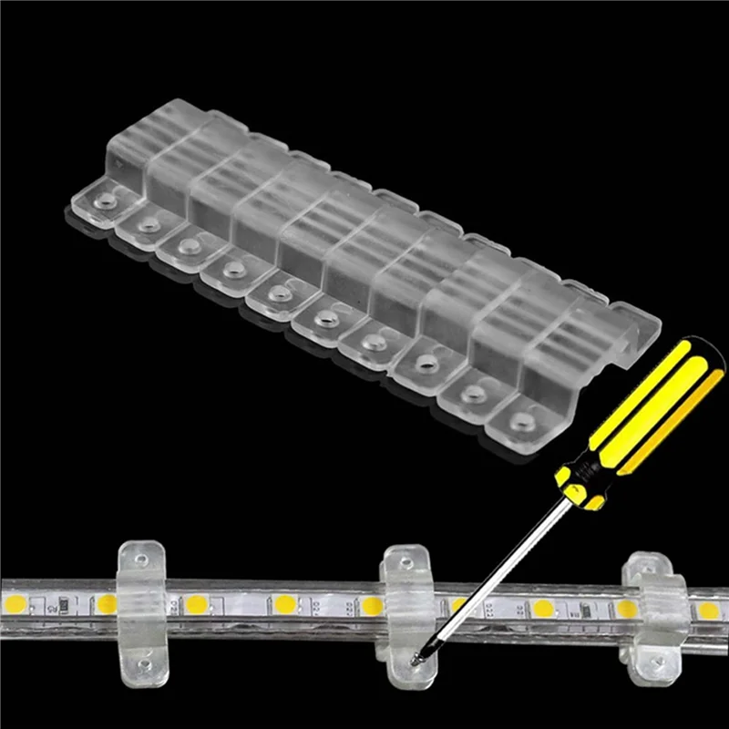 AB45 3X Led Light Strip Mounting Clip 5730 / 2835 / 5050 Mounting Holder Translucent Snap (Width 14Mm, 100 Pieces / Package)