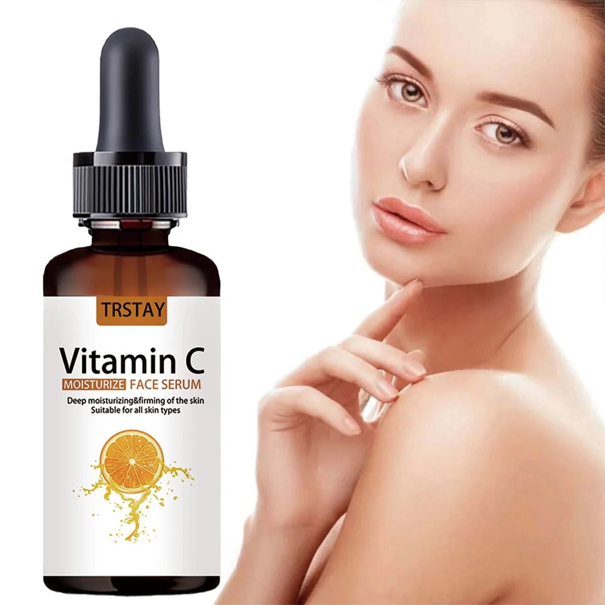TRSTAY-Vitamina C Face Lifting Serum, Clarear Spotos, Desvanecer manchas escuras e Sardas