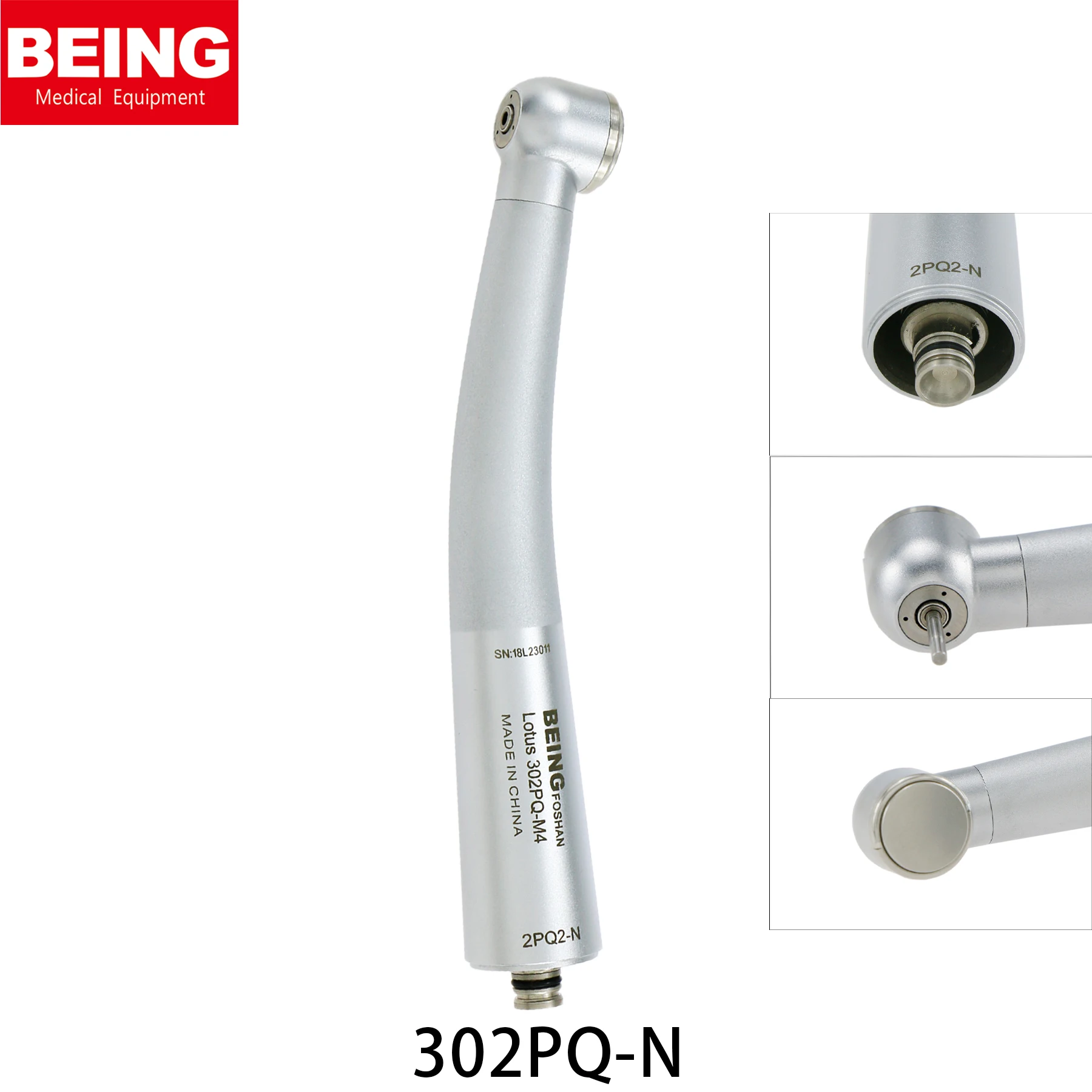 BEING Dental Air Turbine High Speed Handpiece Push button 302PQ-N Fit NSK