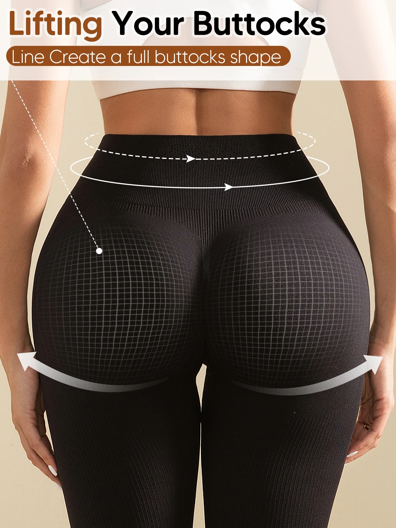 Leggings a vita alta da donna - Pantaloni contenitivi per la pancia Pantaloni da yoga morbidi da allenamento non trasparenti per la corsa Nero