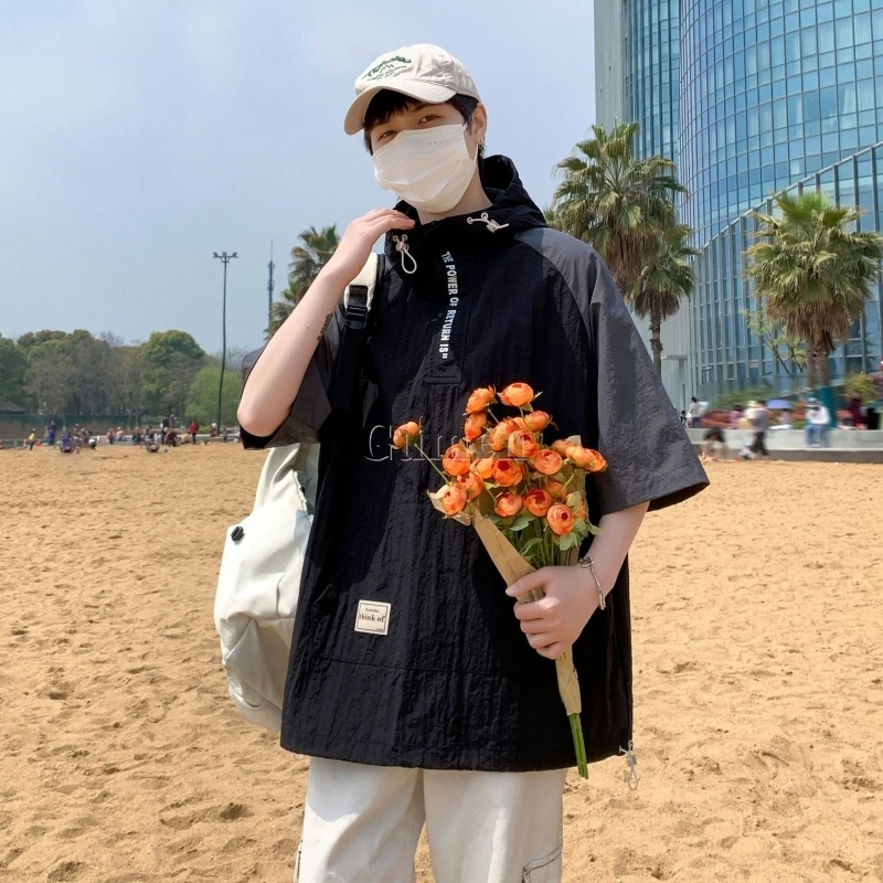 M-8XL الصيف للجنسين الحيوانات الأليفة انيمال ملابس العمل مقنعين قصيرة الأكمام تي شيرت الجليد الحرير صالون مصففي الشعر التفاف الحلاق ثوب موحد