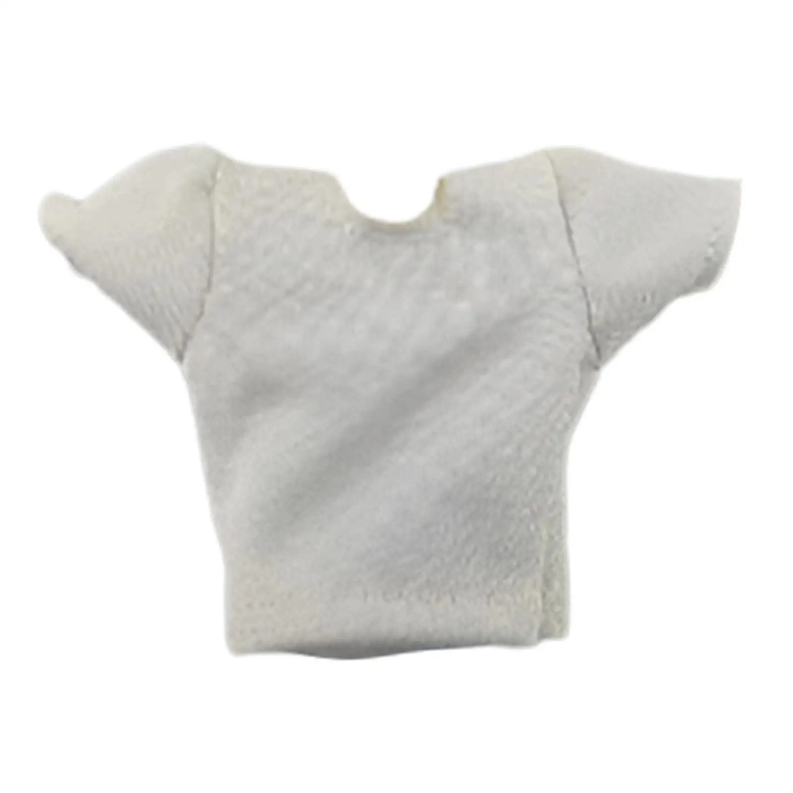 3.75 Polegada boneca masculina figura acessório branco camisa de manga curta para 1 18 escala figura de ação boneca roupa casual