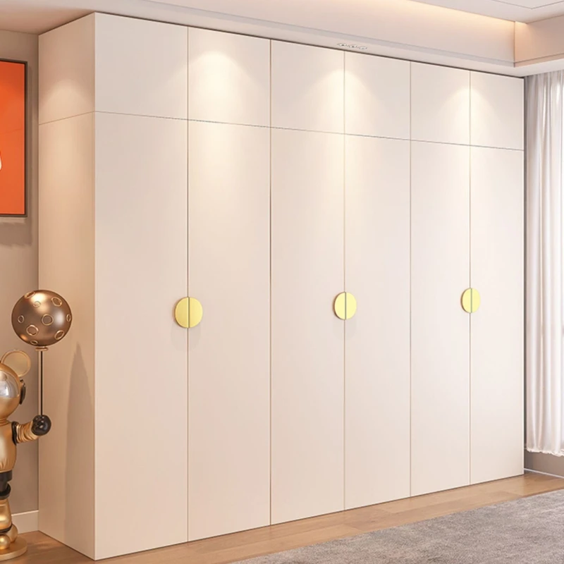 

French modern clothes closet light luxury cream style simple storage wardrobe Living room bedroom cajoneras Organizer furniture