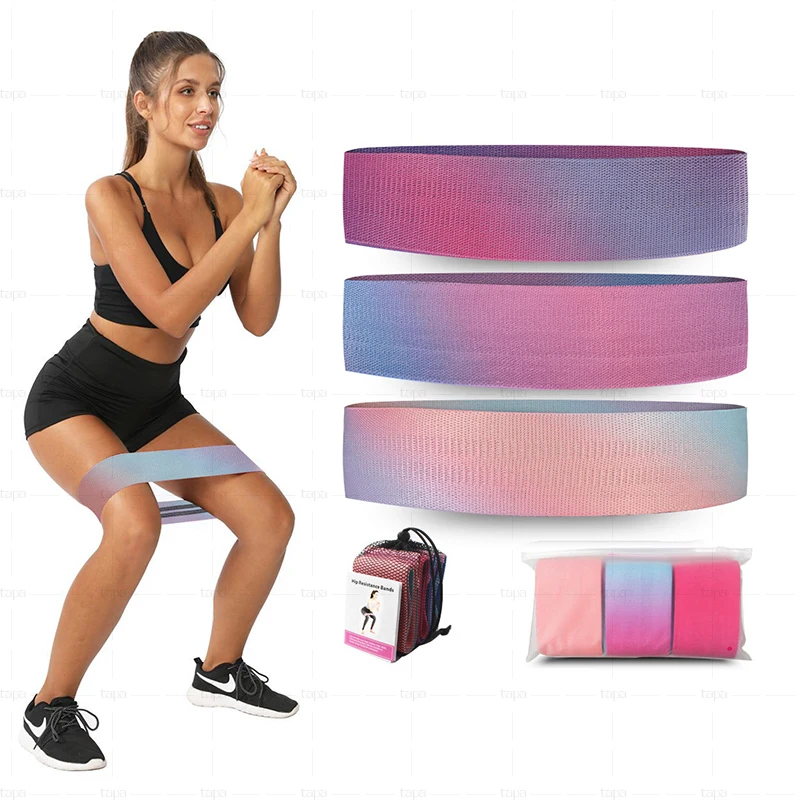

Custom Hip Resistance Bands for Gym Yoga Pilates Exercise Pink Booty Belt Elastic Bands High Quality 3.15inchpromote sales