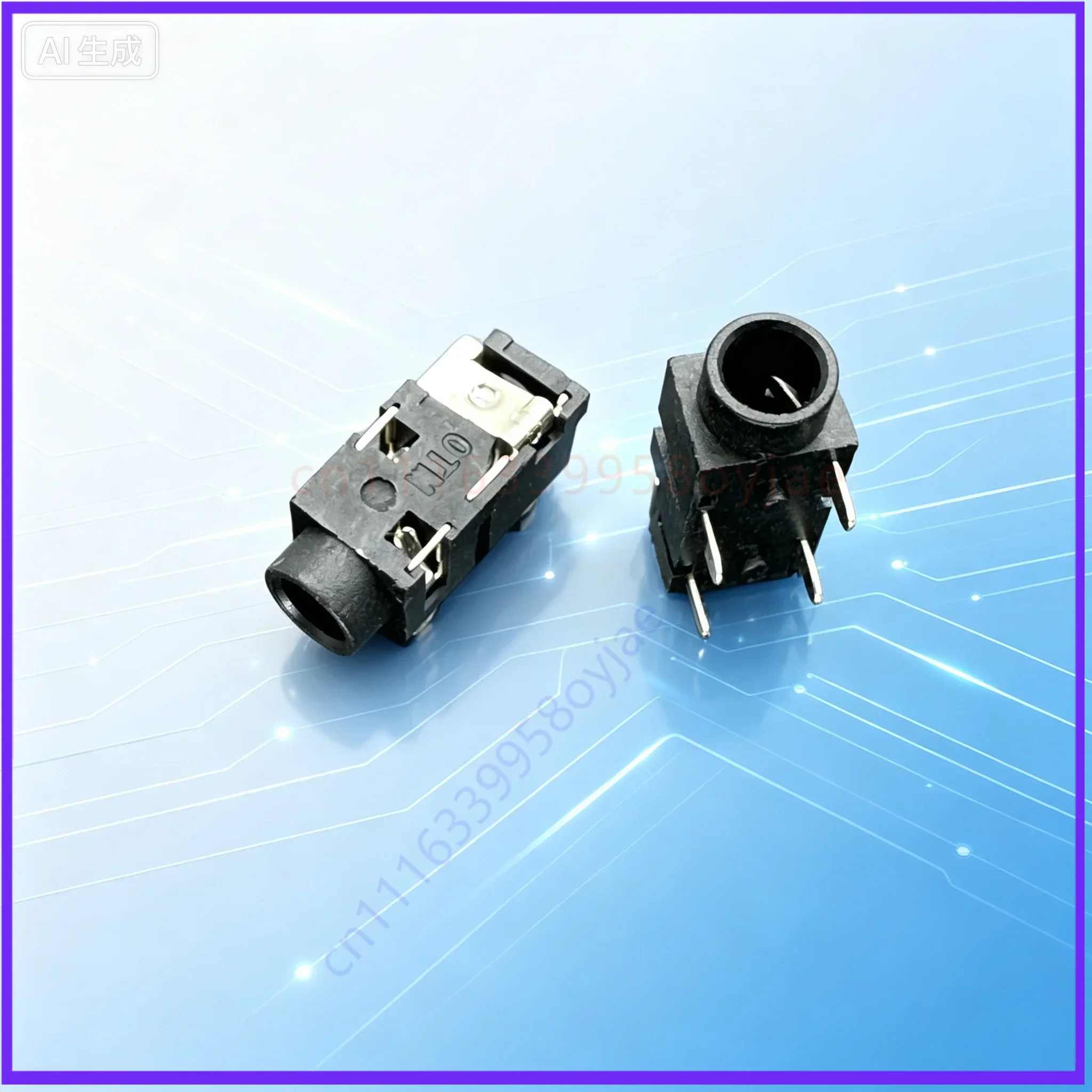 for OTM 3.5mm Audio Jack,4Pin Straight Headphone Socket Connector  100pcs