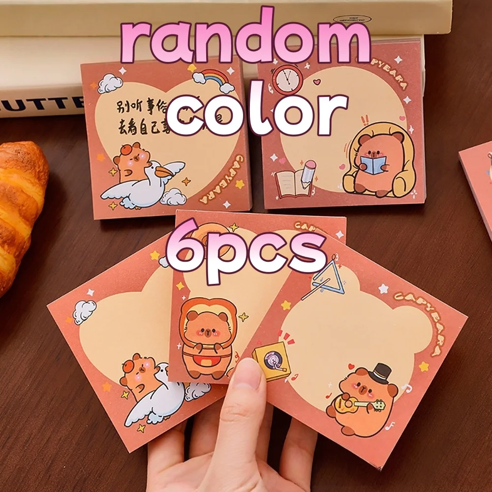 50/200 vellen Sticky Notes Leuke Capybara Notes Student Briefpapier Memo Pad