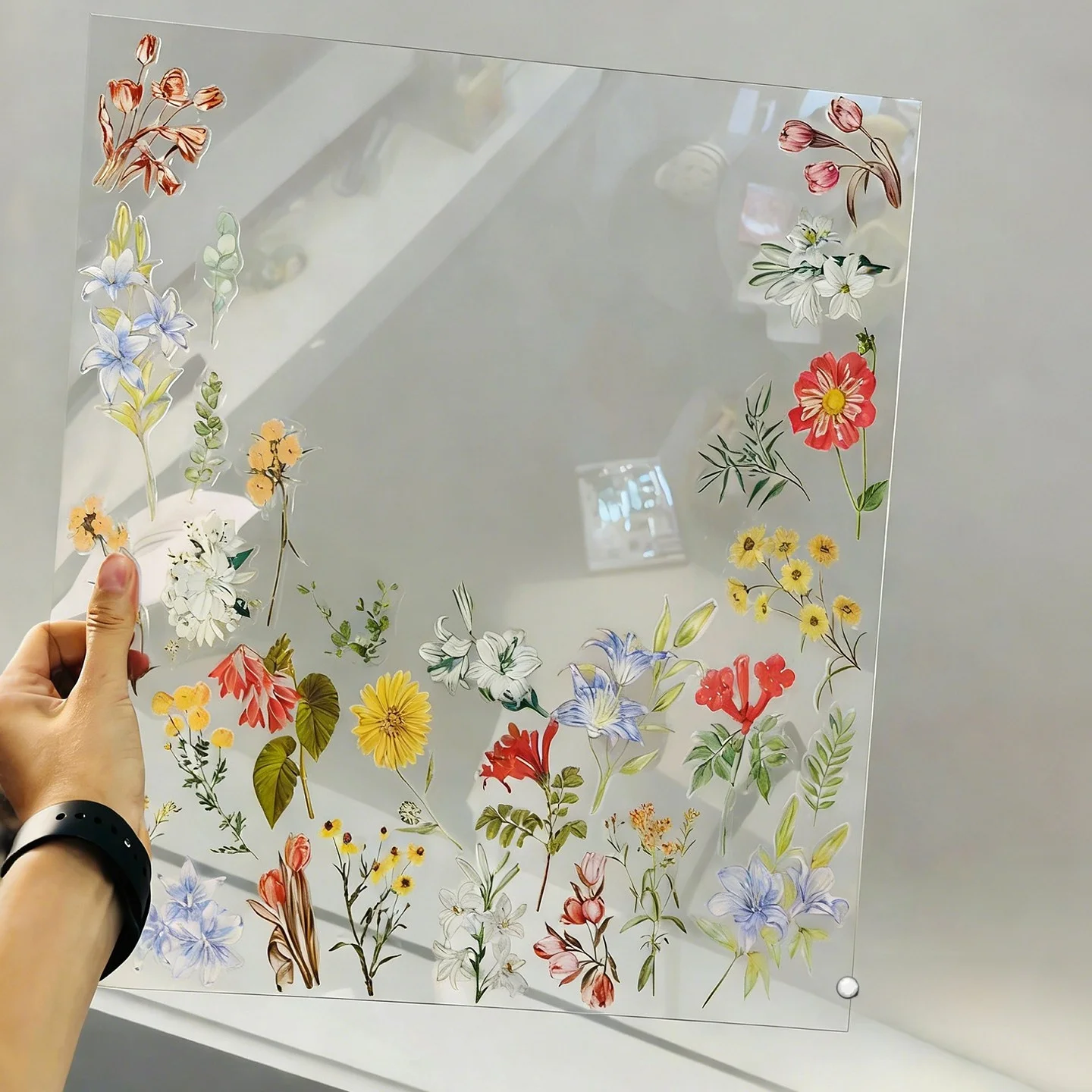 quadro-de-recordacoes-para-bebe-com-impressoes-de-maos-e-pes-acessorios-para-cerimonia【flor-passo-a-passo】quadro-de-fotos-de-maos-e-pes-de-bebe-de-um-ano