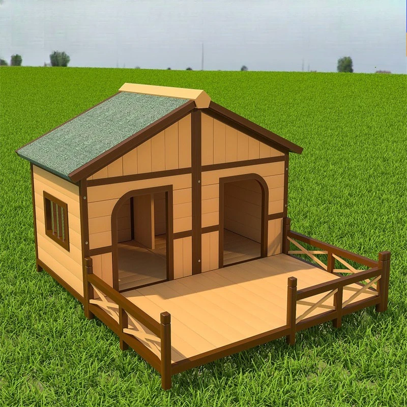 Solid wood dog house, universal kennel dog house, large dog wooden dog cage c