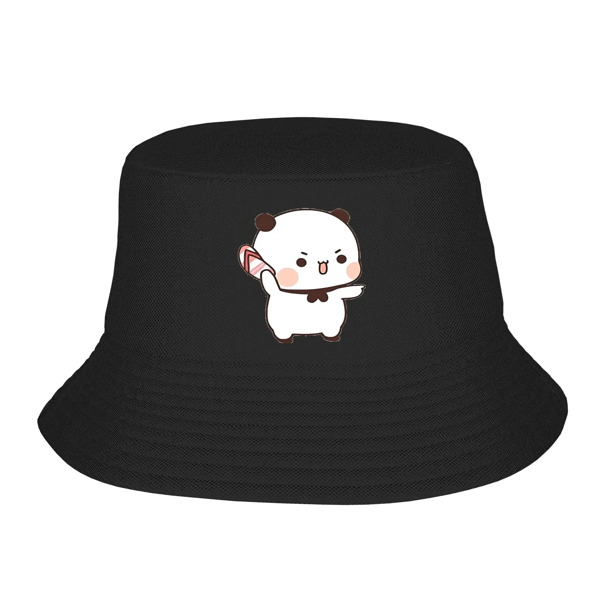 Cute Bubu Is Throwing Flip-Flops At Dudu Since He Teases Bubu Bucket Hat Fisherman Caps For Sunscreen Hats Soft Fold Graphic Cap