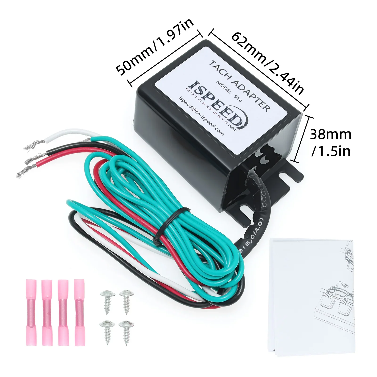 Tachometer Adapter Tach Signal Connector For Identify Positive The Of Ignition Coil Convert Into 12V Signal Output RPM Signal
