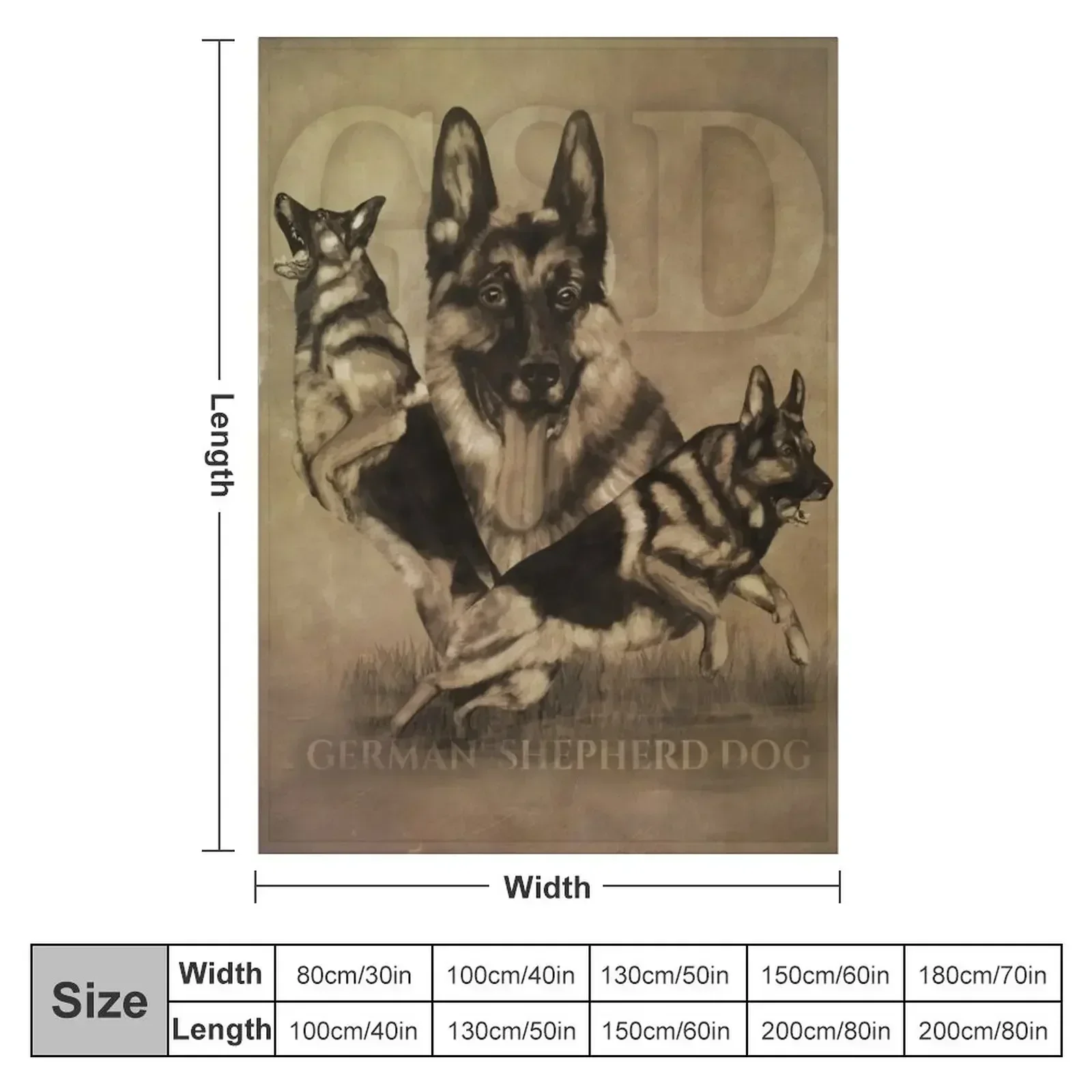 German Shepherd Dog - GSD Collage Throw Blanket Sleeping Bag christmas gifts Blankets