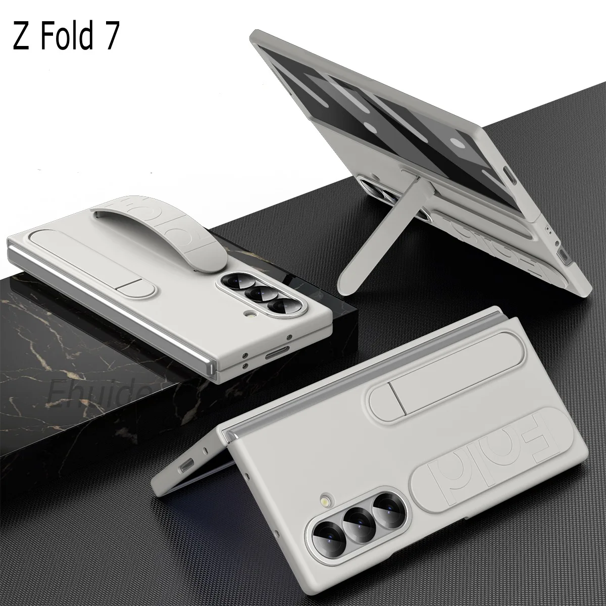 

Флип-чехол-подставка для браслета для Samsung Galaxy Z Fold 7 Fold7 Zfold7, стеклянная пленка, силиконовый противоударный чехол для ПК