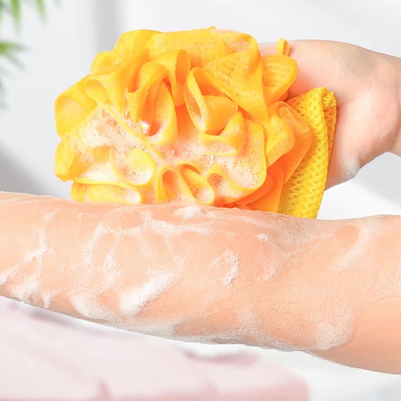Jaring Pembuat Busa Sabun Karakter Fu, Dua Sisi, untuk Mandi dan Wajah, Kantong Jaring Pembuat Busa Sabun Susu, Kantong Penyimpanan Sabun Tebal