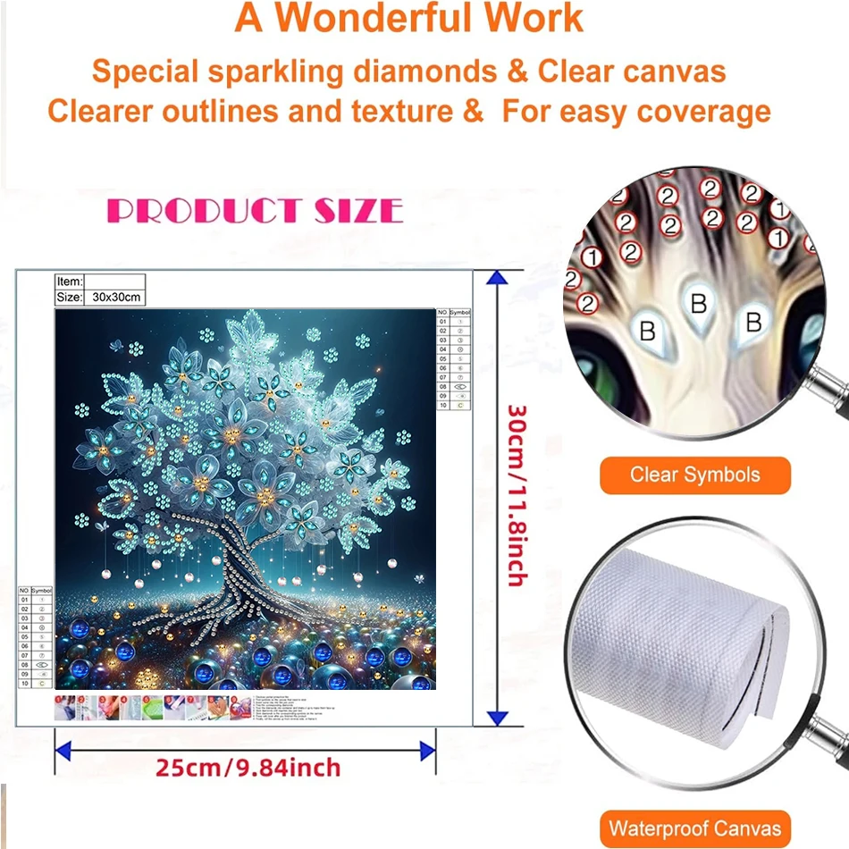 30*30cm 5D DIY Butterfly Decoration Partial Special Shaped Drill Diamond Painting Kit Drill Diamond Embroidery Crafts Decor